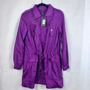NWT: Armani Exchange Women's XS Purple Trench Coat (M526)